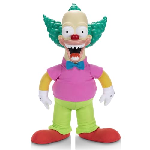 Jakks Pacific The Simpson – Pupazzo Parlante Di Krusty Il Clown Alto 41 Cm. Con L’Interruttore Puoi Alternare Krusty Buono A Krusty Cattivo, Come Nell