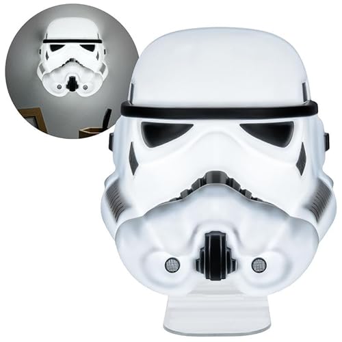 Paladone Star Wars Stormtrooper Mask Light - Licenza Ufficiale Disney Merchandise, Montaggio A Parete O Autoportante Lucas Film Character Lampada, Usb