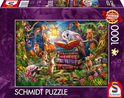 Schmidt Spiele 59779-Puzzle Da 1000 Pezzi Storie Della Foresta Per La Notte, Multicolore, 59779