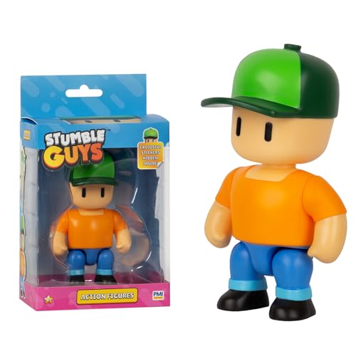 Bandai - Stumble Guys - Mr Stumble - Statuetta 11 Cm Con Adesivi - Personaggio Articolato - Statuetta Videogioco Stumble Guys - Pms6010A