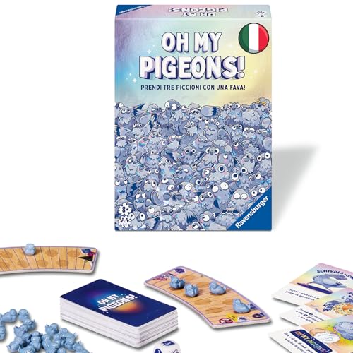 Ravensburger - Oh My Pigeons!, Gioco Di Carte Per Tutta La Famiglia, 2-5 Giocatori, Idea Regalo Per Ragazzi E Bambini 8+ Anni, Edizione In Italiano