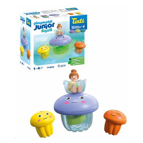 Playmobil Junior Aqua & Tinti 71439 Meduse Colorate, Mamma Medusa E I Suoi Due Piccoli, Con Tre Diverse Perle Da Bagno Colorate Tinti, Giocattolo Per
