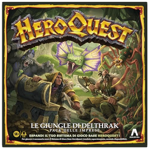 Avalon Hill, Heroquest, Pack Delle Imprese Le Giungle Di Delthrak | Giochi Per Roleplay | Dai 14 Anni In Su | Per 2-5 Giocatori | Per Giocare È Necess