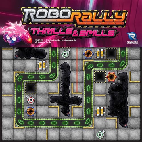 Renegade Game Studios: Robo Rally - Espansione Thrills & Spills - Gioco Da Tavolo Con Movimento Programmato Di Strategia, Pista, Nuove Griglie, Età 12