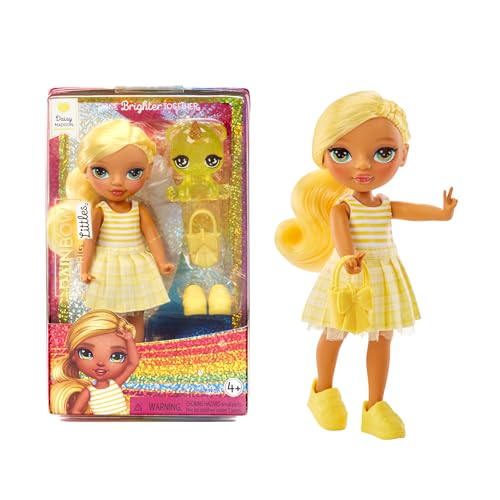 Rainbow High Littles - Daisy Madison - Bambola Fashion Piccola E Snodabile - Bambola Gialla Alta 14 Cm Con Borsa E Orsetto Magico - Per Bambini E Coll