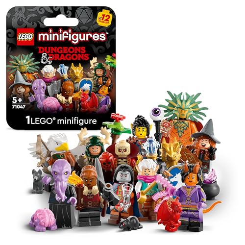 Lego Minifigures Dungeons & Dragons, Scatola Con 1 Di 12 Personaggi A Caso, Dnd Miniature Da Collezione Inclusi Bardo Elfo, Druido Halfling E Barbara 