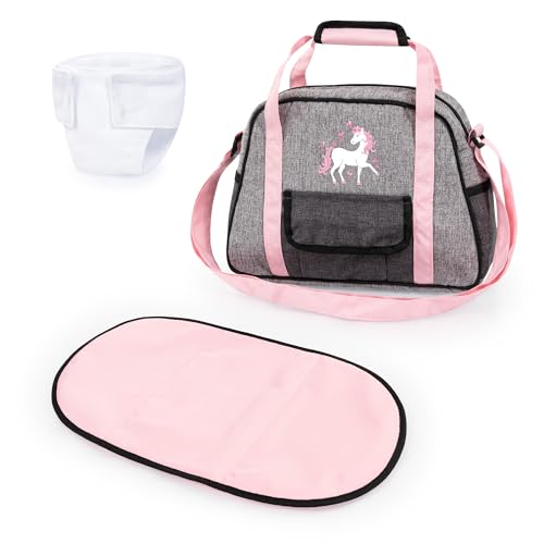 Bayer Design Design-69033Ab 69033Ab Borsa Fasciatoio Per Bambole, Pannolini, Jeans-Grigio, Rosa, Colore