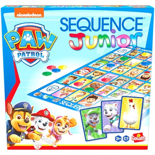 Sequence Junior Paw Patrol - Gioco Da Tavolo Per Bambini Dai 3 Anni In Su - Carte Illustrate Dei Personaggi Dei Paw Patrol Per Bambini - Gioco Di Stra
