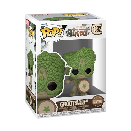 Funko Pop! Marvel: Wag - Captain America - We Are Groot - Figura In Vinile Da Collezione - Idea Regalo - Merchandising Ufficiale - Giocattoli Per Bamb
