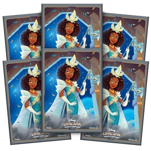 Ravensburger - Disney Lorcana Tcg: Cieli Scintillanti, Tiana, Kit 65 Bustine Carte Protettive Per Carte Da Gioco Collezionabili, Gioco Adulti E Bambin