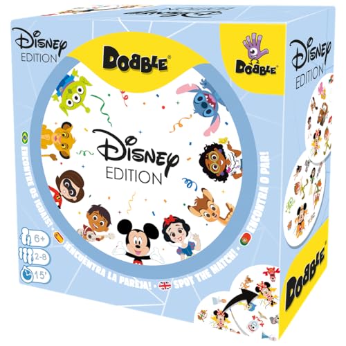 Zygomatic | Dobble Disney Edition | Gioco Di Carte D'Azione E Riflessioni Per Adulti E Bambini | A Partire Dai 6 Anni | Da 2 A 8 Giocatori | 15 Minuti
