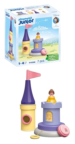 Playmobil Junior & Disney 71458 Torre Di Belle Con Suoni, Giocattolo Sostenibile Realizzato In Plastica A Base Vegetale, Giocattolo Per Bambini Dai 12