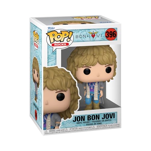 Funko Pop! Rocks: Jon Bon Jovi Jovi - (1980'S) - Figura In Vinile Da Collezione - Idea Regalo - Merchandising Ufficiale - Giocattoli Per Bambini E Adu