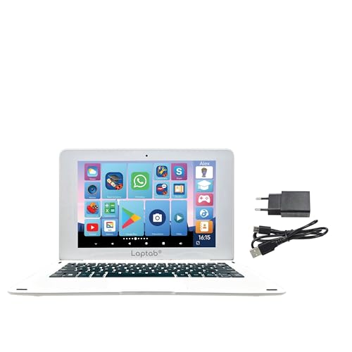 Lexibook Laptab® 10, Laptop Con Touch Screen, Progettato Per Tutta La Famiglia, Contenuti Educativi E Divertenti, Powered By Android™, Controllo Genit