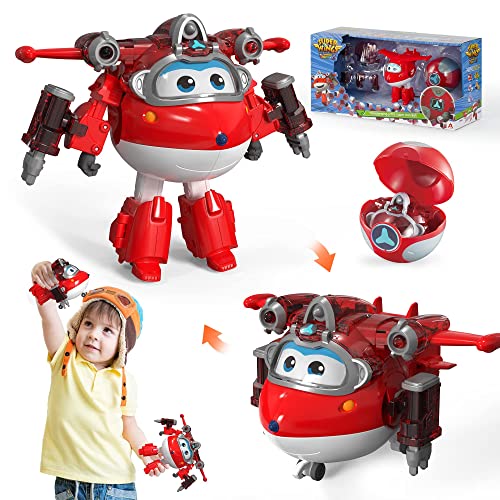 Super Wings Super Iron Jett 5", Super Ball-Steel Power, Aereo Giocattolo, Robot Trasformista, Transforming Figura Giocattoli, Aereo Giocattolo Per Bam