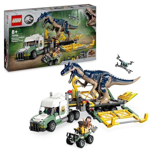 Lego Jurassic World Missione Dinosauro: Camion Di Trasporto Dell’Allosauro, Giocattolo D'Avventura Con Veicolo E Minifigure, Giochi Per Bambini E Bamb