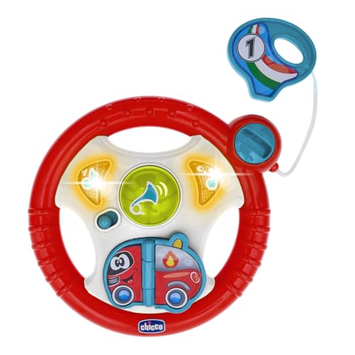 Chicco Gioco Il Mio Primo Volante, Volante Elettronico Per Bambini Con Luci E Suoni, Attività Manuali, Con Gancio Per Passeggino, 6-36 Mesi, 000121180