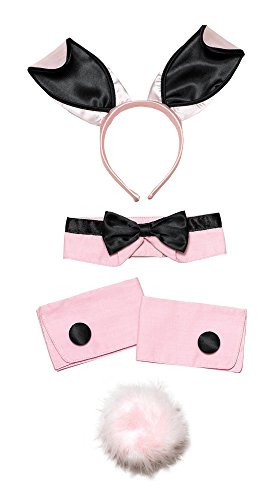 Bristol Novelty Ds089 - Set Da Coniglietta Rosa E Nero, Taglia Unica
