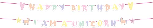 Folat 68285 Ghirlande Di Lettere Unicorns & Rainbows-2 Pezzi, Multicolore