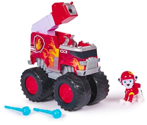 Paw Patrol: Rescue Wheels, Camion Dei Pompieri Di Marshall, Camion Giocattolo Con Lanciamissili E Action Figure Collezionabile, Giocattoli Per Bambini