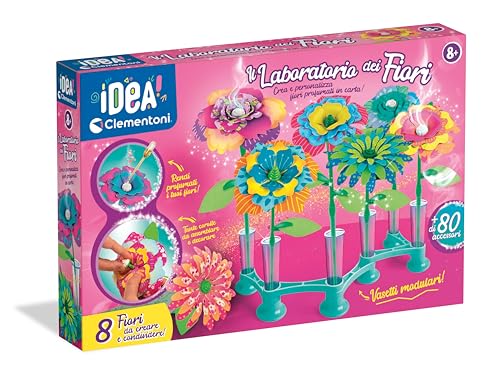 Clementoni Idea - Fragrant Flowers - Gioco Creativo Per Realizzare Fiori Finti In Carta Colorati E Personalizzabili, Fragranze Profumate, Regalo Bambi