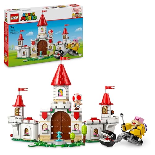 Lego Super Mario Battaglia Con Roy Al Castello Di Peach Giocattolo Con Personaggi Nintendo, Torre E Catapulta, Giochi D'Avventura Per Bambini E Bambin