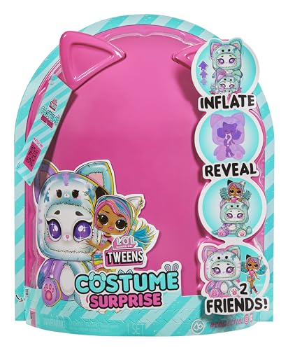 L.O.L. Surprise! Tweens Costume Surprise Emma Emo Fashion Doll Con Costume Gonfiabile Da Gattino Verde Acqua E Sorprese Multiple, Tra Cui Abiti E Acce