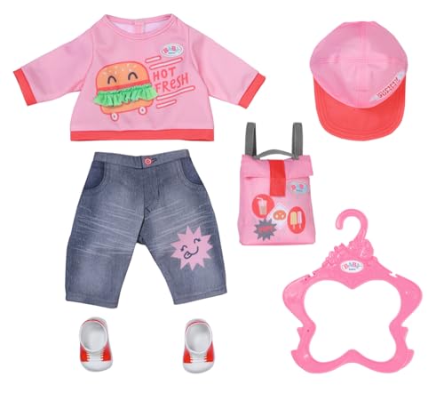 Baby Born Snack Shop Outfit, Costume Da Commessa Con Berretto, Scarpe E Zaino Per Bambole Da 43 Cm, 835944 Zapf Creation