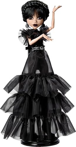 Monster High Mercoledì, Bambola Rave'N Mercoledì Da Collezione In Abito Nero In Stile Gotico Ispirato Alla Scena Del Ballo, Accessori Premium E Suppor
