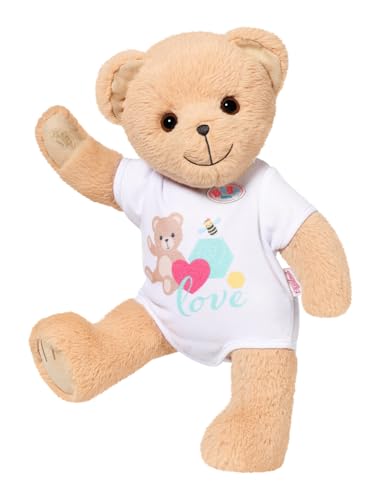 Baby Born Singing Teddy, Orsetto Di Peluche Con Funzione Sonora, Tutina Bianca E Braccia E Gambe Mobili, Per Bambini A Partire Dai 2 Anni, Canta 5 Can