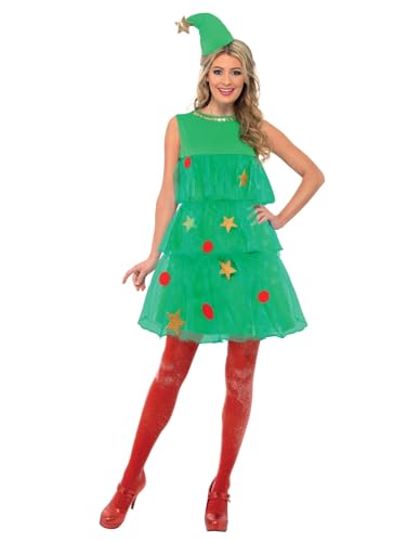 Smiffys Costume Albero Di Natale, Verde, Con Abito E Cappello