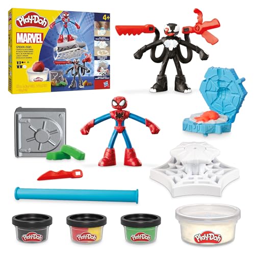Play-Doh Marvel, Set Da Gioco Per Battaglie Lancia E Taglia Di Spider-Man