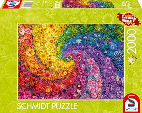 Schmidt Spiele 59744-Puzzle Da 2000 Pezzi, Motivo Floreale, Multicolore, 59744