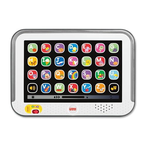 Fisher-Price Tablet Ridi E Impara, Giocattolo Di Apprendimento Per Bambini Ridere E Imparare Smart Stages Con Musica E Luci Per Età Da 1+ Anni, Edizio