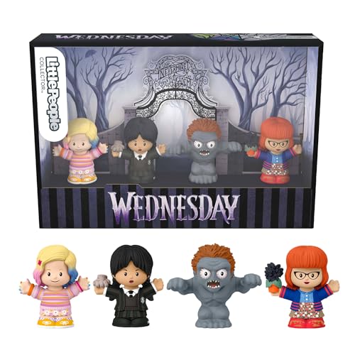 Little People Collector - Mercoledì, Set In Edizione Speciale Della Serie Tv, Include Mercoledì Addams, Enid Sinclair, Marilyn Thornhill E Hyde, Gioca