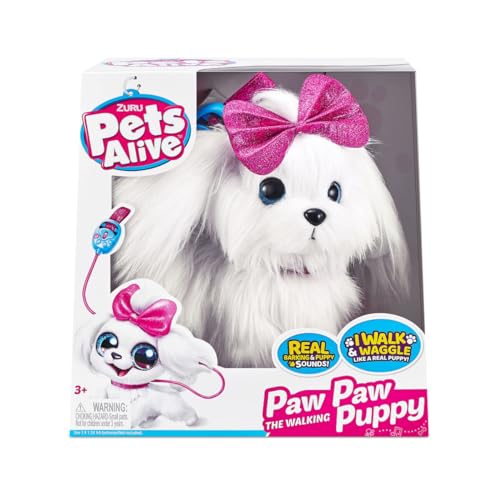 Pets Alive Lil' Paw Paw The Walking Puppy Giocattolo Robotico, Peluche Elettronico, Di Zuru