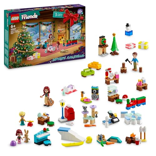 Lego Friends Calendario Dell'Avvento 2024, Giocattolo Di Natale Con 5 Mini Bamboline, 3 Animali E Accessori, Giochi Sociali Per Bambini E Bambine Da 6