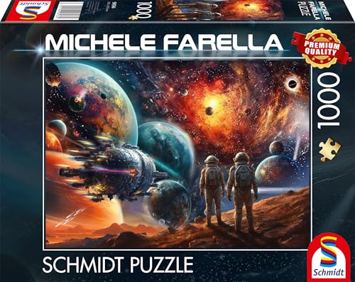 Schmidt Spiele 58536-Puzzle Da 1000 Pezzi, Motivo: Michele Farella, Colori Cosmici, Multicolore, 58536