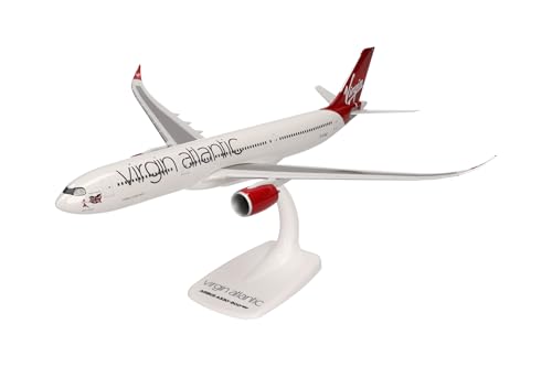 Herpa Modello Di Aereo Virgin Atlantic Airbus A330-900Neo In Scala 1:200 - Snap-Fit, Pezzo Da Collezione, Miniatura Deco, Statuetta Con Supporto In Pl