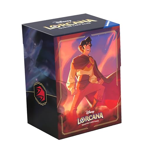 Ravensburger - Disney Lorcana Tcg: Cieli Scintillanti, Aladdin Deck Box 80 Carte, Porta Mazzo Di Carte Da Gioco Collezionabili, Gioco Adulti E Bambini