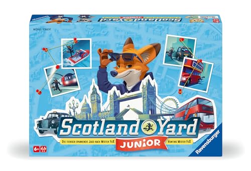 Ravensburger - Scotland Yard Junior, Gioco Da Tavolo Per Tutta La Famiglia, 2-4 Giocatori, Idea Regalo Per Bambini 6+ Anni, Edizione In Italiano