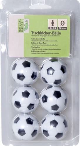 Vedes Großhandel Gmbh - Ware- Ng-Palloni Da Calcio Di Ricambio Per Calciatore, 6 Pezzi, Ø 36 Mm, Multicolore, Hx-190219F