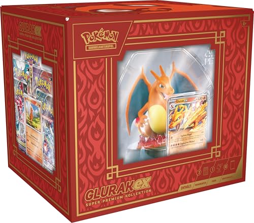 Pokémon Sammelkartenspiel Super Premium Collezione Glurak-Ex, Multicolore, 290-45902 : C : De : 45 :