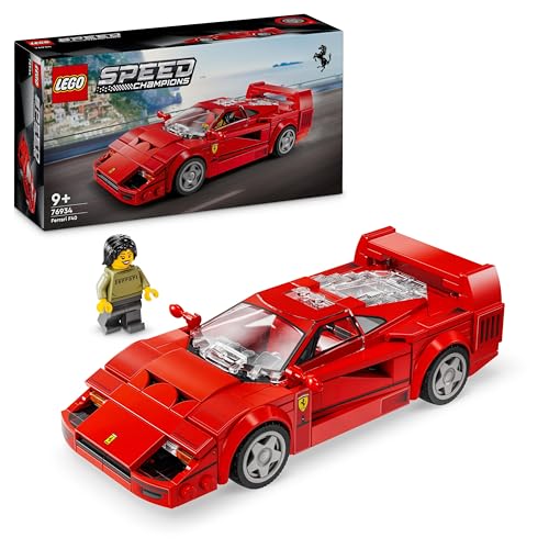 Lego Speed Champions Supercar Ferrari F40, Modellino Di Auto Sportiva Da Costruire, Macchina Giocattolo Da Collezione Con Minifigure Del Pilota, Gioch