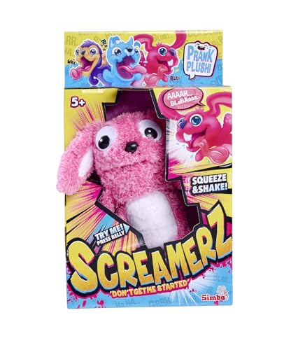 Simba- Screamerz Coniglietto Rosa, 10595332, +5 Annni, Con 3 Suoni Diversi, Agitalo E Scuotilo, Morbida Pelliccia