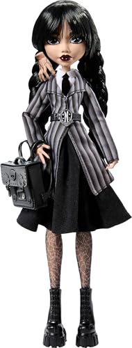 Monster High Mercoledì, Bambola E Accessori, Mercoledì Addams Da Collezione In Uniforme Nevermore Academy Con Mano; Zaino E Piedistallo Per Bambola, H