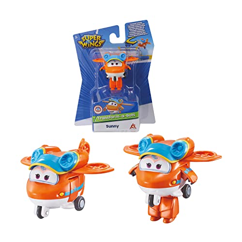 Super Wings Eu750030 Bots, Sunny Character Transforming Toys For 3 4 5 6 7 Years Old Boys Girls, Orange, 2'