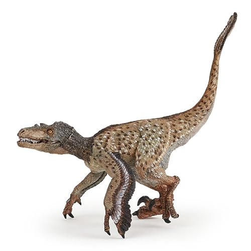 Papo Velociraptor Piumato, 55086 The Dinosaurs Animali Statuetta, Multicolore