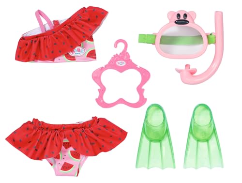 Baby Born Set Snorkeling Con Bikini, Occhiali Da Sub E Pinne Per Bambole Da 43 Cm, 836996 Zapf Creation