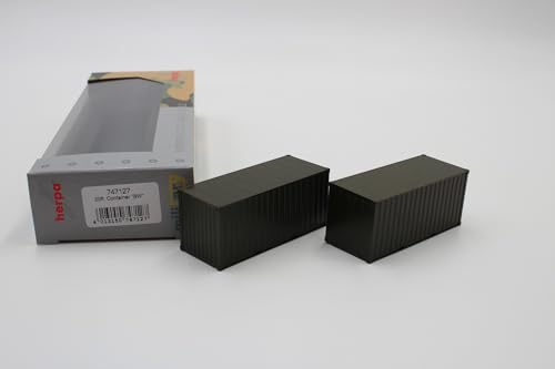 Herpa 2 Contenitori Da 20 M, Verde Bronzo (Non Stampato) N. 747127 1:87